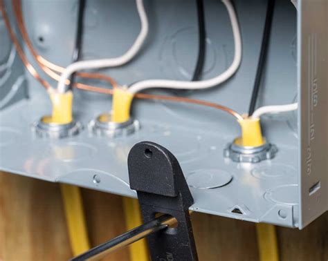 electric box knockout cables|open knockouts in electrical panels.